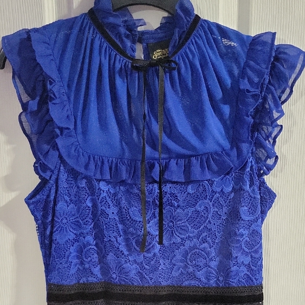 Disney Snow White Elegant Blue Lace Dress - Picture 5 of 6